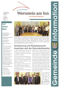 Vorschaubild - Gemeindeinformationsblatt 2/2015